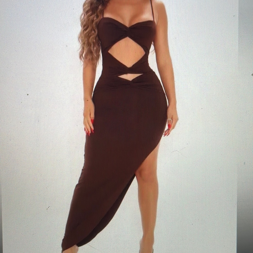 Brown cutout dress size S
